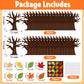 WATINC 16Pcs Fall Thankful Trees Craft Kits for Kids, Autumn Maple Oak Leaves Make Your Own DIY Thanksgiving Trees Decoration Th
