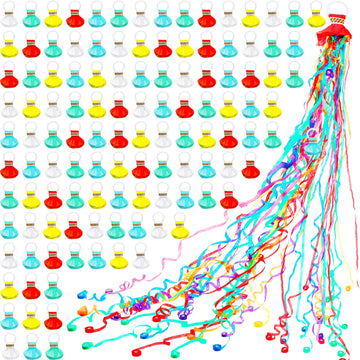 150 Pcs Throw Streamers Colorful Hand Held Streamer No Mess Confetti Crackers Party Streamers Wedding Toss for Engagement Gradua