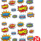 Beistle Hero Action Sign Cut Outs 24 Piece Comic Decorations Birthday Party Supplies 6    - 12.5   , Multicolored