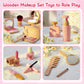 Lonico Wooden Makeup Toy Set For Girls Pretend Play Makeup Kit For Toddlers 3-5 With Eyeshadow/ Mascara/ Perfume/ Blush/ Mirror/