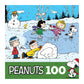 RoseArt - Peanuts - Ice Skating at The Pond - 100 Piece Jigsaw Puzzle for Kids and mature-themeds