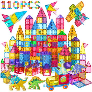 Jasonwell Magnetic Tiles Building Blocks Set For Boys Girls Preschool Educational Magnet Construction Kit Stacking Stem Toys Christmas Birthday Gifts For Kids Toddlers 3 4 5 6 7 8 9 10 + Year Old