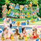 Sunbeauty Tea Happy Birthday Banner Floral Garland Birthday Banner For Alice In Wonderland Tea Party Decorations Photo Booth Bac