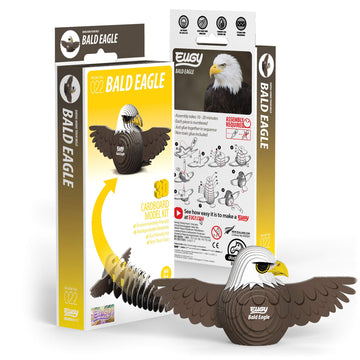 Eugy Bald Eagle 3D Puzzle, 22 Piece Eco-Friendly Educational Toy Puzzles For Boys, Girls & Kids Ages 6+