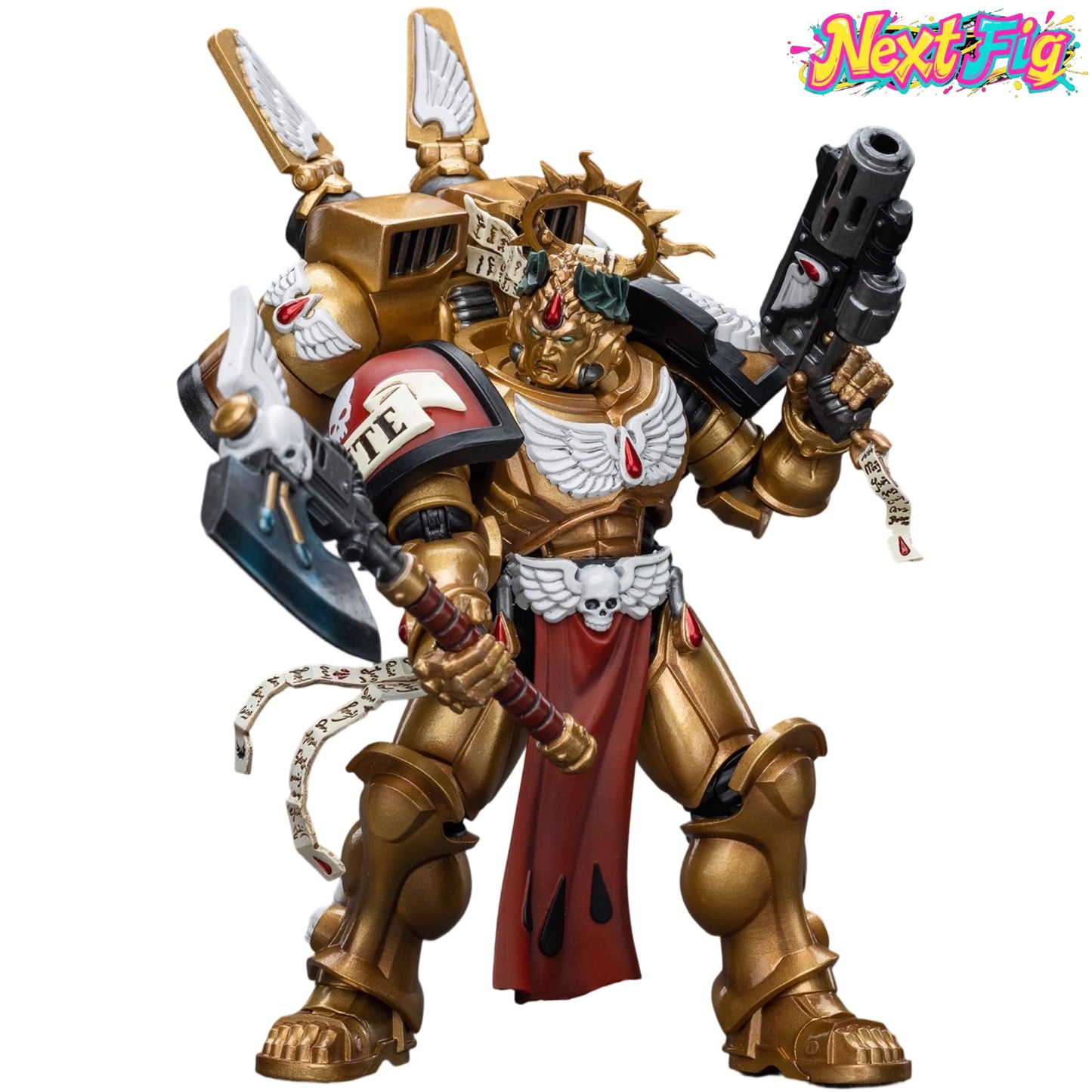 JOYTOY Commander Dante Warhammer 40K 1/18 Action Figures Blood Angels Commander Dante 4.9Inch Collectible Model Birthday Gifts Warhammer Series Model