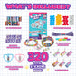 Scarmat 320pcs DIY Jewelry Sticker Kit, Multi-Colored Acrylic Stickers, Bracelet Set for Girls Ages 5-12, Model 907C