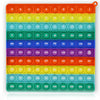 PETBSNVB Fidget Game Board, Silicone, Rainbow, 8 inch, CVC Word & Phonics for Kids 1-3 Years, Montessori Educational Toy