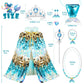 Limiroler Princess Dress Up Toys Mermaid Dress Up Cape Kit 9 Pcs Gift Set For Little Girls 3-8 Years Old, Princess Dress Up Clothes Set Gift For Birthday Christmas Party Halloween (Blue)