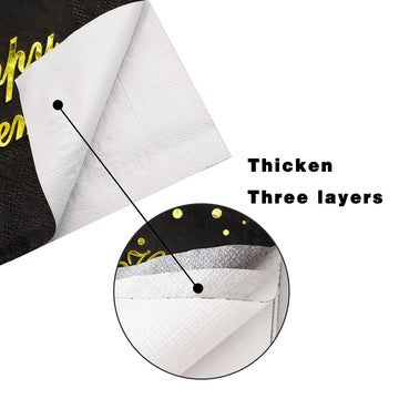 Pandecor 50 Pack 3 Layers Birthday Party Supplies,6.5 X 6.5 In Paper Napkins Birthday Party Decorations (Retirement Napkins)