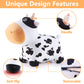 iPlay, iLearn Bouncy Pals Dairy Cow Hopper - Plush Inflatable Ride-On Toy for Kids, 21x12x24 inches, White and Black