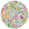 Aowplc 100 Pcs Cute Dinosaur Stickers Pack | Vinyl Stickers For Kids & Toddlers | Dinosaur Party Favors Crafts And Rewards