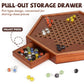 Luxurious Large 15-Inch Chinese Checkers Set - Premium Wooden Board Game For Adults And Kids With 72 Vibrant Glass Marbles, Dual