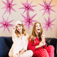 6PCS Star Balloons, 22Inch Large Pink Star Balloon Explosion Foil Balloons Cone Spike Balloon for Birthday Graduation Wedding An