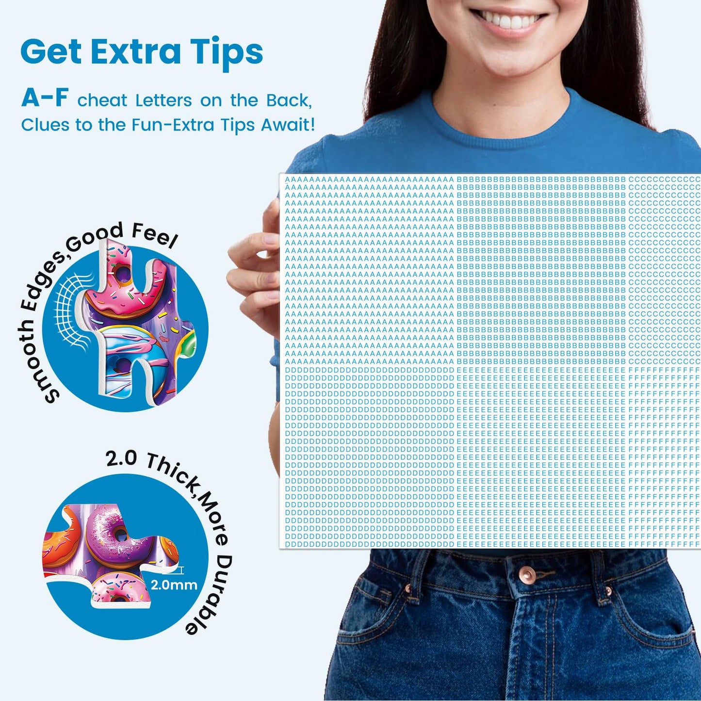 500 Pieces Puzzles For Adults-Colorful Donuts Puzzle For Adults Children Elderly-Recycled Paper Jigsaw Puzzle 500 Pieces-Glossy,