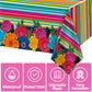 3 Pieces Mexican Fiesta Party Supplies Mexican Theme Tablecloths Cinco De Mayo Table Covers Mexican Floral Stripes Tablecover fo