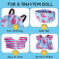 Clothes for 6.7in/17cm Doll  Set of 4 Cute Doll Accessories Includes Doll Hat+T-Shirt+Bib Pants+Shoes Set enhanced Fashion Outfit for Collectors Unique Gift (Style D2)