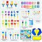 Washable Finger Paint Set, Shuttle Art 46 Pack Kids Paint Set with 14 Colors(60ml) Finger Paints, Brushes, Finger Paint Pad, Spo