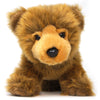 TigerHart Plush Brown Grizzly Bear Stuffed Animal - 9 Inch Realistic Toy, White