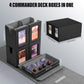 Kabinka 5 in 1 Deck Box for MTG Commander - Black Card Storage for 400+ Double-sleeved Cards, Dice Tray & 4 Magnetic Holders