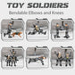 HAPTIME Army Men Action Figures with   Toy Soldiers for Boys  Plastic Army Toys for Boys 6-8  Birthday Gift for Military Collectors (6Pcs Gray)