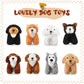 8-Piece Assorted Plush Pets Set - 5 Inch Cute Stuffed Animals For Kids, Classroom & Halloween Themed Party Supplies (Squatting Dog)