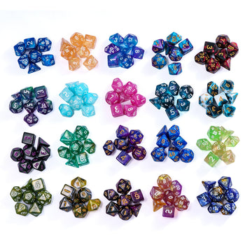 HDdais Mystery Dice Set, 7PCS Polyhedral Dice Set D&D Random Pattern, Various Styles, DND Dice Blind Bag Acrylic Dice for Role P