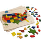 Usa Map Wooden Jigsaw Puzzle For Kids | 44 Puzzle Pieces | Learning & Educational Toy Gift For Boys & Girls Ages 3 Years And Above