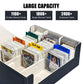 WTVIDAS MTG Card Deck Box - 2400+ Card Storage Box with 4 Supporters & 10 Colorful Dividers for Magic The Gathering Cards,Comman