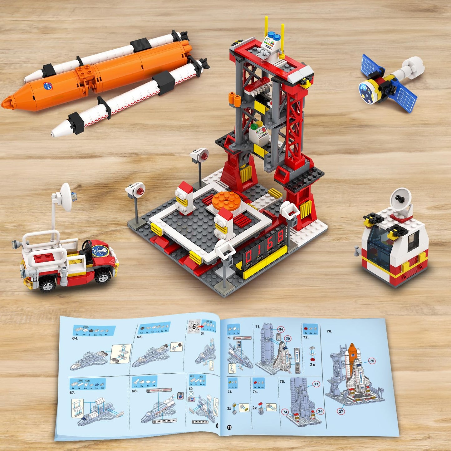 Wishlife City Space Exploration Shuttle Toy - Building Blocks Sets For 6 7 8 9 10 11 12 Year Old Boys Girls, Mars Rover, Launcher, Satellite, Aerospace Spaceship Toys Gifts For Kids Age 6-12 (660 Pcs)