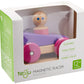 3 Piece Tegu Magnetic Racer Building Block Set, Purple