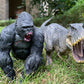King Kong VS Vastatosaurus Rex Dinosaur Toys with Realistic Rock Action Figure Rampage Gorilla Fight Tarbosaurus Animal Figurine