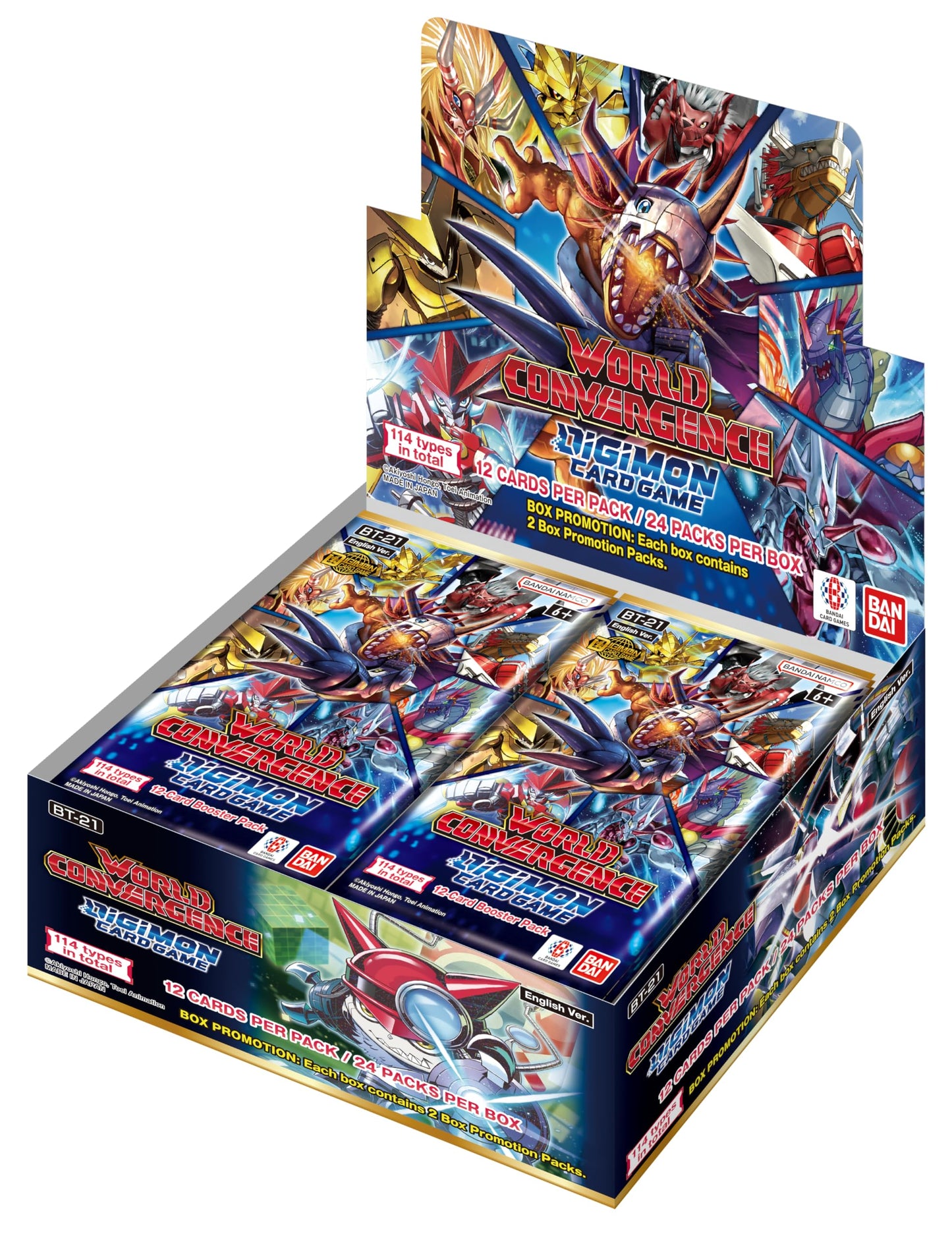 Bandai | Digimon: World Convergence (Bt21) Booster Display | Trading Card Game | Ages 6+ | 2 Players | 15+ Minutes Playing Time