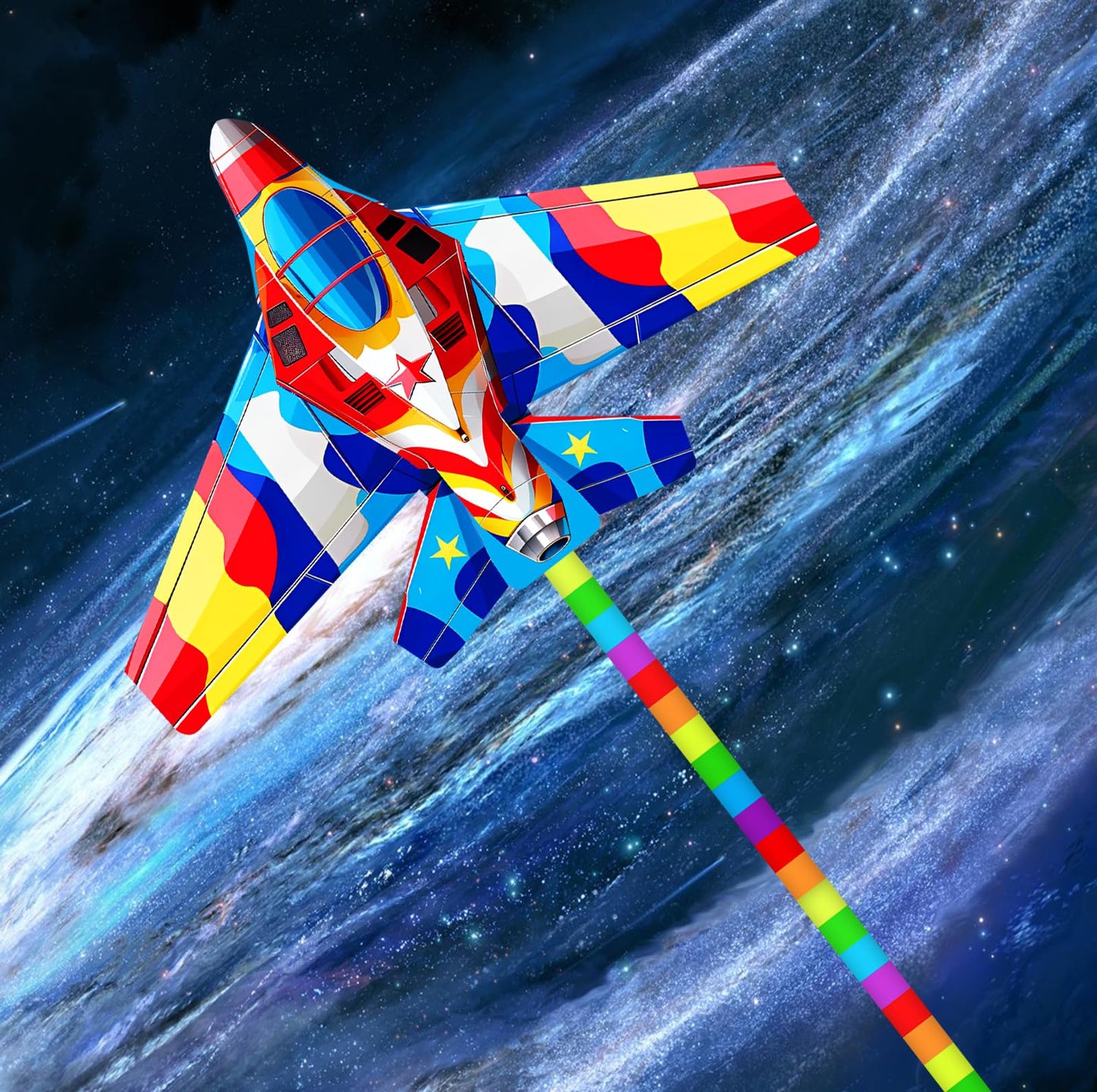 Hengda Kite Spaceship Kite Airplane Kite For Kids Beginners And Adults Easy To Carry And Assemble Suitable For Outdoor Activitie