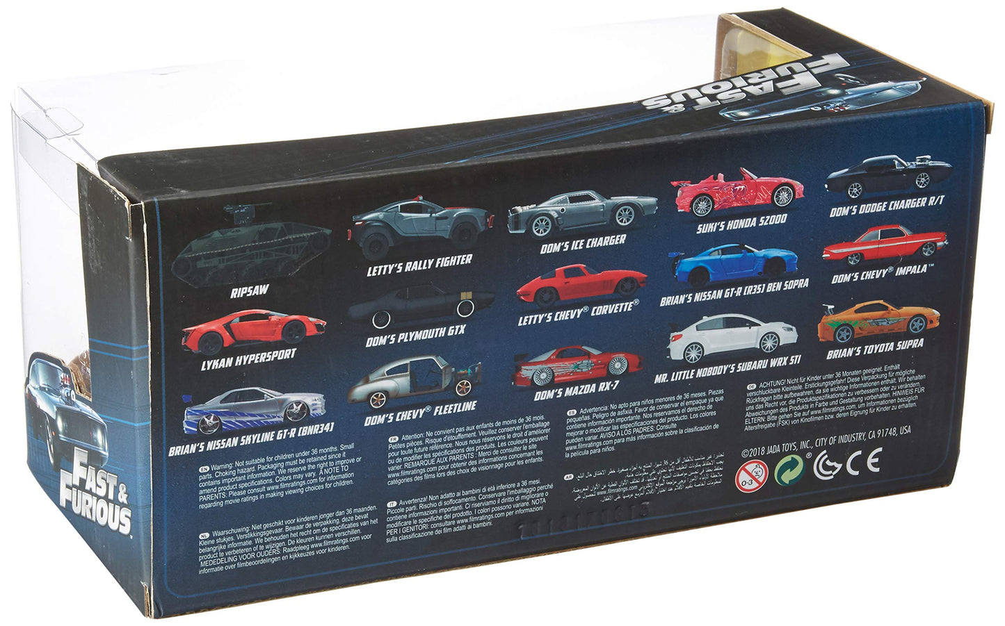 Jada Toys Fast & Furious 1:24 Johnny'S Honda S2000 Die-Cast Car, Toys For Kids And Adults, Black