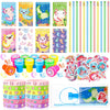 Giegxin 110 Pcs Axolotl Party Favors Axolotl Birthday Party Supplies Cute Animal Mini Notebooks Pens Stamps Bracelets Stickers O
