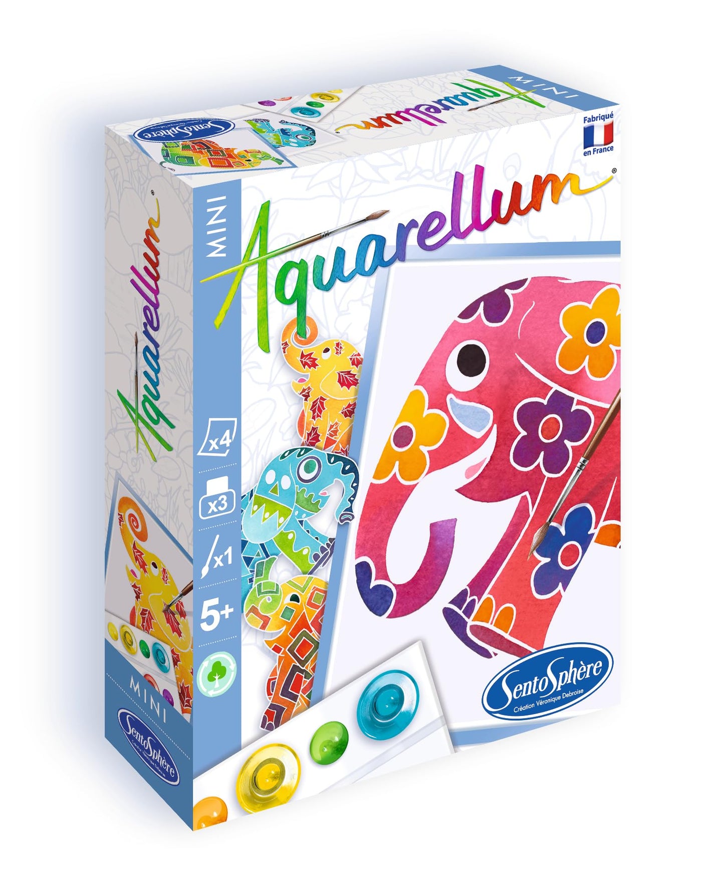SentoSphere SEN6001 Aquarellum Elephants Magic Canvas