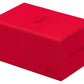 Ultimate Guard Twin Flip'N'Tray 160+, Deck Case For 160 Double-Sleeved Tcg Cards + Dice Tray, Red, Independent Magnetic Closure