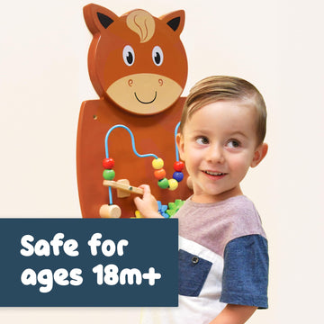 Learning Advantage Horse Activity Wall Panel - Toddler Activity Center - Wall-Mounted Toy For Kids Aged 18M+ - Decor For Bedroom