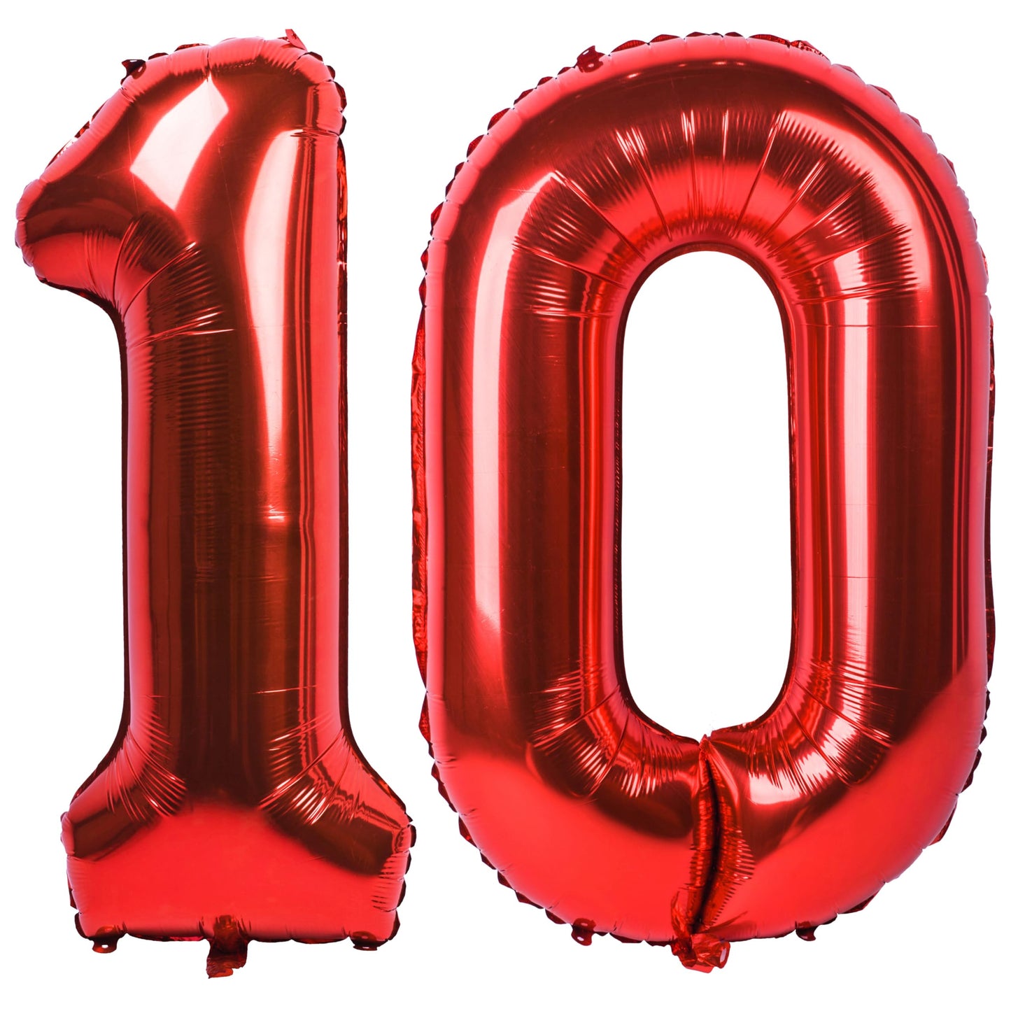 40 In Red Number Balloons Helium Foil Mylar Balloon Birthday Party Banquet Decoration Digital 10