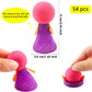 Cagemoga 54 Pieces Jumping Spring Toys Colorful Cute Popper Spring Launcher Toys Pop Up Bouncy Spring Toys for Kids Classroom Re