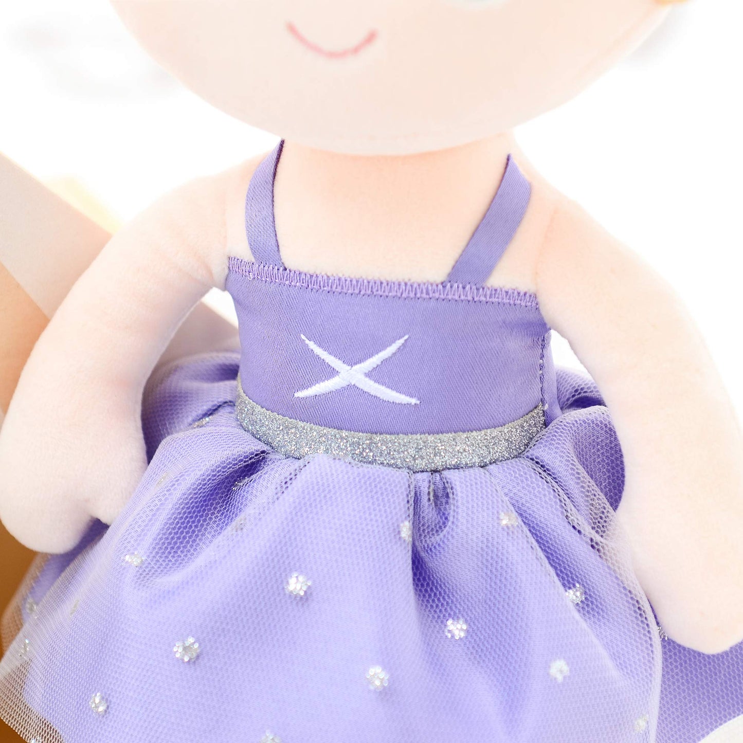 Gloveleya Baby Doll Girl Gift Ballerina Plush Soft Doll Light Purple 13 Inch With Gift Box