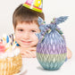 Flavery 3D Printed Flying Dragon Egg - 7'' Winged Dragon In Diamond Easter Eggs, Flexible Crystal Animal Inside, Mystery Dragon
