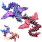 Locyfens 2 Pack 3D Printed Dragon With Wings Flying Dragon, Articulated 3D Dragon Toys, 3D Printed Crystal Wing Dragon Without D