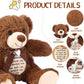 Silipull 12 In Bear Stuffed Animals With Voice Recorder Set 30 Seconds Voice Sound Recorder Module Soft Plush Remembrance Bear W