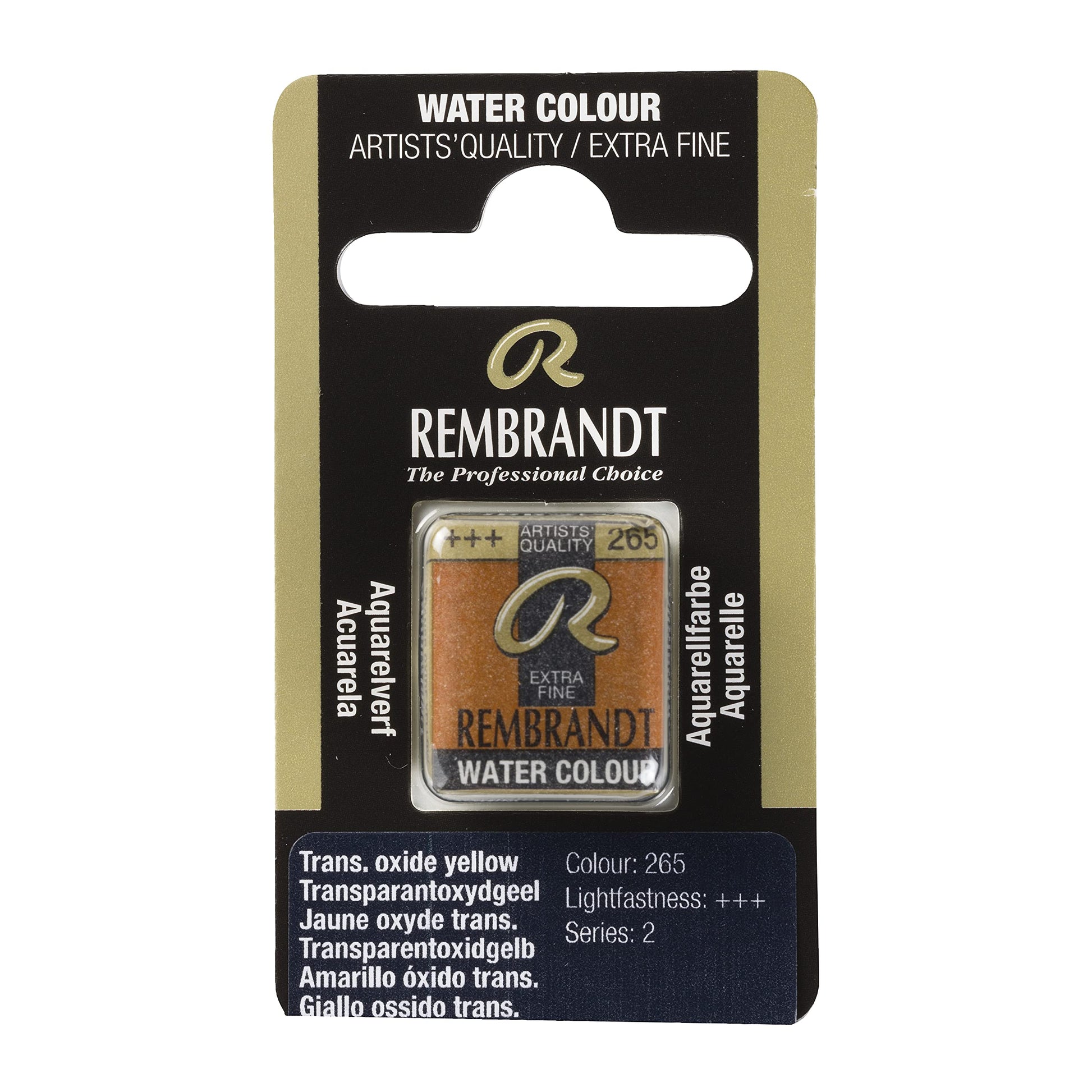Rembrandt Watercolour Pan Transparent oxide yellow 265 (05862651)