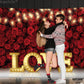 KatchOn, Love Valentines Day Backdrop - XtraLarge, 84x60 Inch | Valentines Backdrops for Photography | Happy Valentines Day Bann