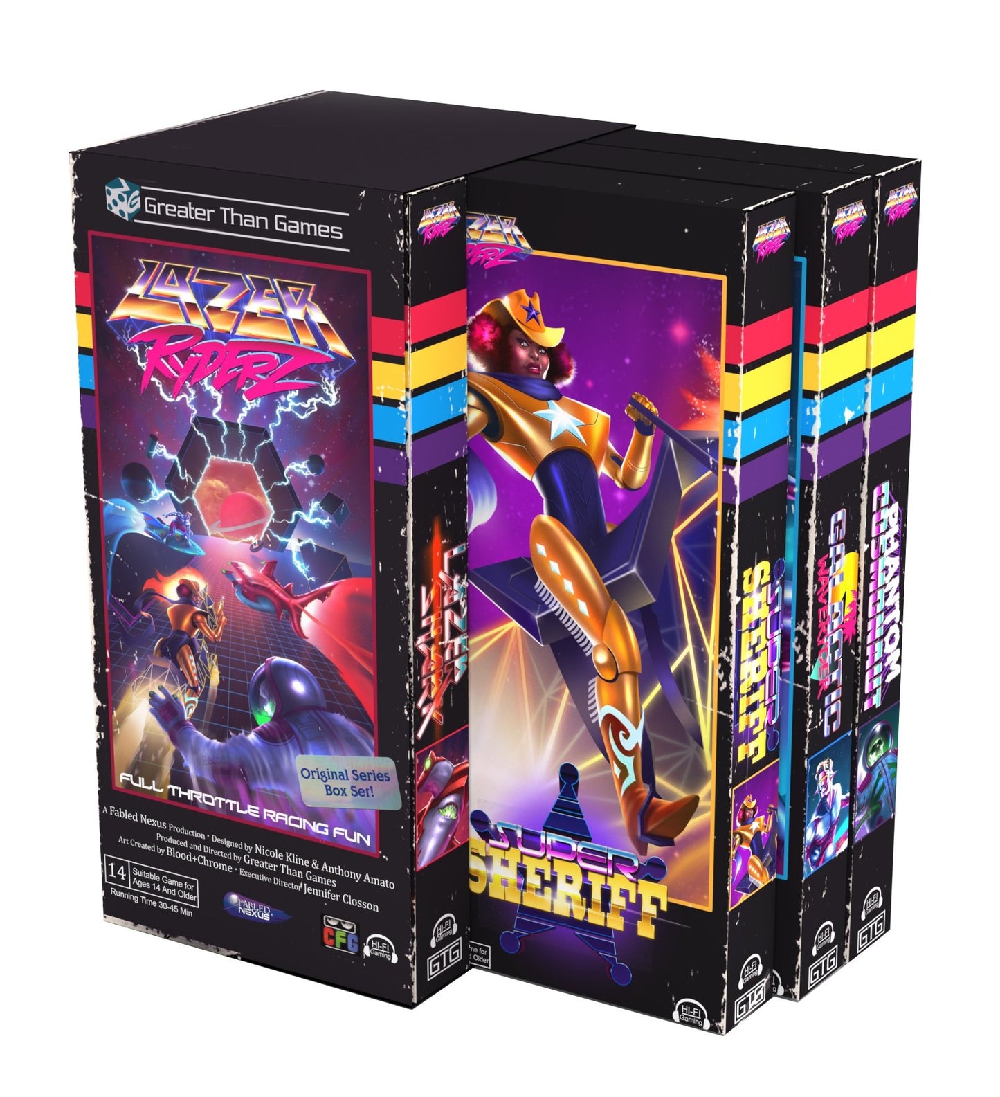 Greater Than Games | Lazer Ryderz | Strategy Board Game | Retro Video Game Theme | 2 To 4 Players | 30+ Minutes | Ages 14+