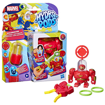 Hydro Pods Marvel Hulkbuster Aqua protective covering  Mech Suit Battle Set  Water Activated Surprise Toys for 6 Year Old Boys & Girls & Up
