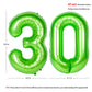 Number Balloons 40 Inch Green Birthday Party Decorations 30St Digital Jumbo Helium Foil Mylar Balloon