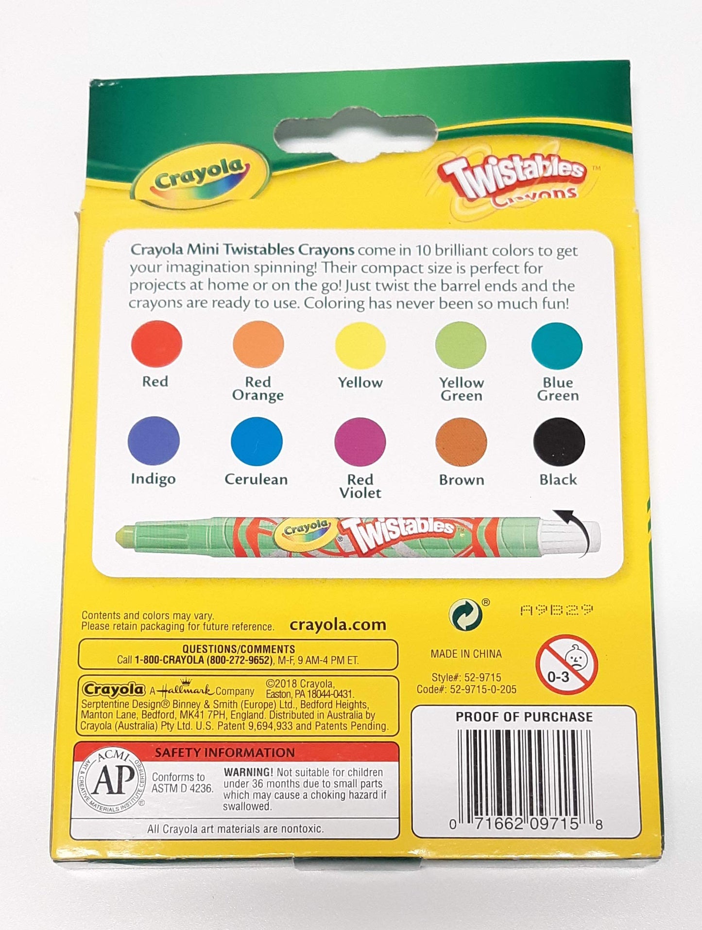 Crayola Twistables Crayons, 10ct - 1 Pack